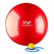Black Mountain Products Static Strength Exercise Stability Ball with Pump Red...