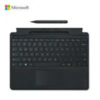 在飛比找京東台灣優惠-微軟 Surface Pro 典雅黑特製版專業鍵盤蓋+超薄觸