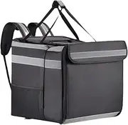 Fenteer Pizza Delivery Backpack Pizza Backpack Expandable Waterproof Bike Food Delivery Backpack Lightweight with Reflective Strip