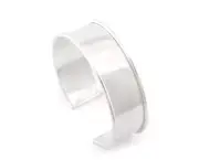 Bangle Bracelet Blank, Silver Plated Brass, Cuff Adjustable 20mm supplies raf2