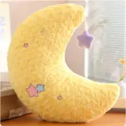 Dreamful Moon Star Soft Plush Pillow Cute Stuffed Plushie Toy Baby Yellow Moon