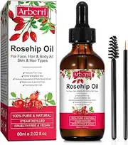 Rosehip Oil for Face,100% Pure Organic Rosehip Seed Oil Cold Pressed Moisturizer for Hair, Skin & Nails 2 fl.oz