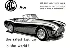 1958 AC Ace - The Safest Fast Car - Promotional Advertising Poster