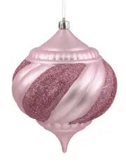 Pink Christmas Onion Finial 190mm