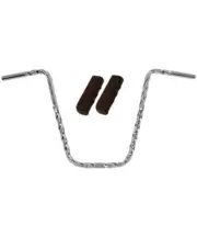OG Lowrider Handlebar Dyno Square Twisted 16" 22.2mm Chrome, Grips Cruiser Brown