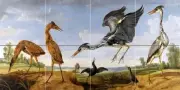 HERONS BITTERNS birds P. de Vos Tile Mural Kitchen Backsplash Art Marble Ceramic
