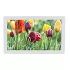 Digital Photo Frame 19in Screen White Music Clock Calendar Functions Picture Fit