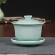 200ml Chinese Ceramic Gaiwan Kiln Crackle Glaze Tureen Kung Fu Tea Set Tea Cup