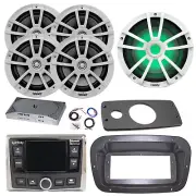 JBL Marine Radio, ANT,Amp,Kit,LED Sub, 4x 6.5" White Speaker,Spa Bezel, Adapter