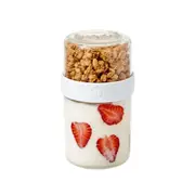 iDesign Fresh Stack N Snack Double Sided Pantry Food Container Clear Medium