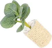 Alasum Miniature Fake Flower Pot Realistic Dollhouse Plants for Landscape Decoration Eucalyptus Greenery Accents for Home Office Garden