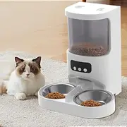 Smart Pet Feeder with WiFi, 4L Dual Bowl, Camera and 2-Way Audio, App-Controlled Automatic Food Dispenser