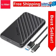 Portable 2.5 inch USB C HDD Enclosure, UASP, 6Gbps Data Transfer, Lightweight