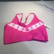 Aerie Women's Ribbed Sports Bra Pink S