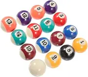 16 Pcs Mini Billiard Balls Toy Pool Balls Set for Boys and Girls Training Game Compact Pool Accessories for Indoor/Outdoor