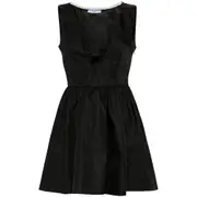 [Prada] Prada Re-Nylon Bow-detail Mini Dress 40 IT BLACK