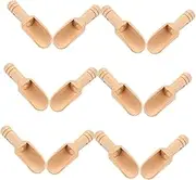 KOMBIUDA 12pcs Small Scoops for Canisters Containers with Tiny Jars Little Washing Pinch Pow- Labels Teaspoon Dishwasher Spoons Salt Jar Spice Bath Measuring Small Container and Wooden
