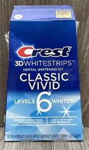 Crest 3D Whitestrips Classic Vivid 10 Treatment 20 Strips EXP: 09/2026+