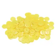 200pcs Sewing Button 15mm 2 Holes Resin Round Craft Buttons, Yellow