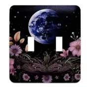 Decorative Switchplate - Enchanted Night Garden Light Switch Cover, Multiple Siz