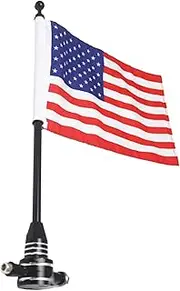 Flag & Eagle Flag, Flag Holder and Flagpole for Motorcycles, Flag Mol Flag with Rear Shelf Decorated