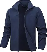 [UTWGN] Men's Soft Polar Fleece Jacket with Pockets Lightweight Outdoor Recreation Full Zip Coat