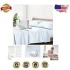 Luxurious 100% Cotton Bed Sheets Full Set - 500 Thread Count Light Blue Elegance