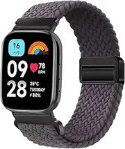 [Issinlky] Nylon Braided Strap for Xiaomi Redmi Watch 3 Active, Elastic Bracelet for Xiaomi Redmi Watch 3 Active
