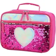 1pc Reversible Lunch Box Sequin Lunch Box Mermaid Lunch Bag Insulated Lunch Bag Mini Cooler Bag For Kids Glitter Lunch Box Red