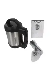DOMO Soup Maker Model Number DO1004BL, Juice, Vélouté, Compote Black Silver New