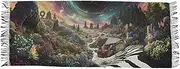 [AIXIWAWA] Fantastic Landscape Women's Pashminas Scarf, Shawls Wrap Lightwight Tassel for Evening Dress Dinner Party, Multicolor