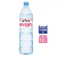 在飛比找Yahoo奇摩購物中心優惠-evian依雲 天然礦泉水(1500mlx12入)