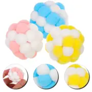 3 Pcs Ball Gnaw Toys Cat Stuffed Bell Chewing Balls for Kittens