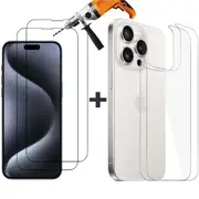 2x Tempered Glass Screen Protector for Apple iPhone 15 PRO MAX Front + Back Film
