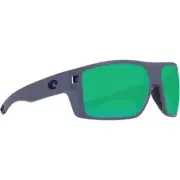 Costa Diego Matte Gray Sunglasses w/Green Mirror 580G Lenses 06S9034-90340862