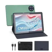 10.1 inch Tablet,8GB+512GB Tablet PC with Android 13,Dual SIM,5G LTE 1280x800 IPS HD Touch Screen,CM8800 Plus(Green)
