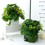 人造植物人造植物人造植物人造植物帶白色花盆假盆栽人造裝飾傢庭浴室架子書桌室內