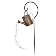 LED Solar Watering Can String Light Outdoor Garden Waterfall Lamp
