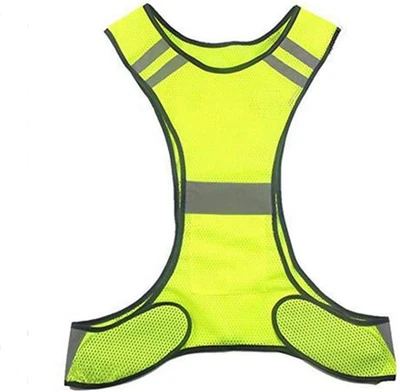 Haobase Night Fluorescent High Visibility Reflective Safety Vest Elastic Strap
