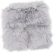 EPIGEIST 1Pc Plush Grey Throw Pillow Cover Washable Soft Cushion Case for Home Decor for Living Bedroom Sofa Easy to Clean Fluffy Texture