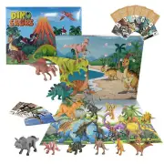 Christmas Dinosaur Advent Calendar Box 24pcs Countdown Colorful Dinosaur Toys