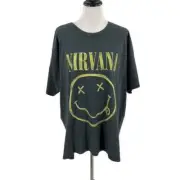 Daydreamer Womens Nirvana Smiley Face Logo Tee T-Shirt Size 1X Corporate Rock