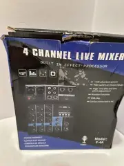 4 Channel Live Mixer Built In Effect Processor Model F-4A Professional Audio