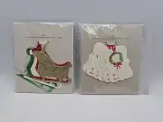 Preseve Brands 6 Glitter Sleds Gift Tags & 6 White Tags with Wreaths Christmas