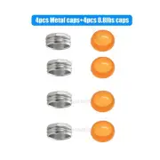 Titanium Overdenture Abutment Male Caps 4pc Metal + 4pc 0.8lbs Xtra-Soft Set