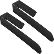 Hand Towel Holder, 2 Pack Self Adhesive Bathroom Towel Holder, 37CM Stainless Steel Hand Towel Hanger Racks for Bathroom, Kitchen, Black Towel Bar Towel Rail Wall Mounted