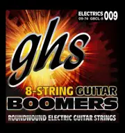 GHS GBCL-8 Boomers Electric Guitar Strings; 8-string set gauges 9-74