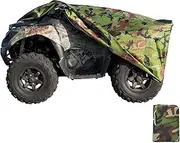 XYZCTEM Waterproof ATV Cover, Heavy Duty Meterial Protects 4 Wheeler from Snow Rain or Sun, Large Size Universal Fits up to 82 Inch Most Quads, Elastic Bottom Trailerable at High Speeds (Camo)