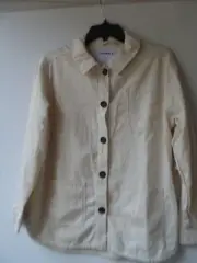 NWT Old Navy Oversized Ecru-Wash Jean Chore Jacket for Girls, Size 14-16
