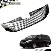 Front Upper Grille Chrome Black Grill For 11-14 Toyota Sienna Mini Passenger Van (for: Toyota)